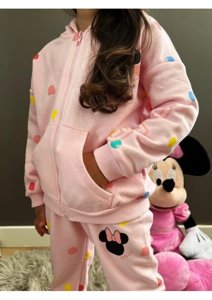 Minnie Desenli Kız Çocuk Alt Üst Takım