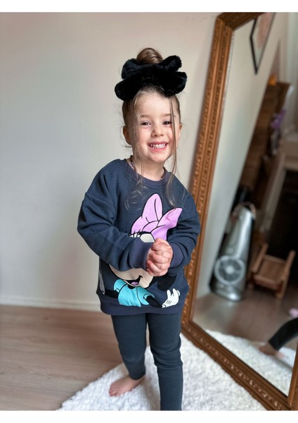 Minnie Baskılı Kız Çocuk Takım modelleri