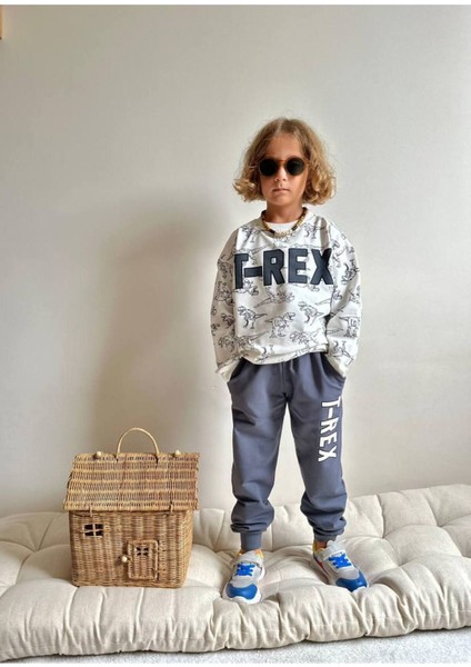 Yigit Butik Dinazor Baskılı Erkek Çocuk Takım