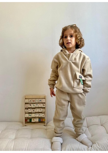 Polar Kumaş Kapşonlu Erkek Çocuk Takım fiyatları