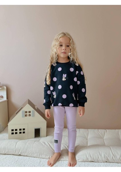 Yigit Butik Minnie Baskılı Taytlı Kız Çocuk Takım