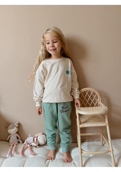 Yigit Butik Çiçek Baskılı Kız Çocuk Takım