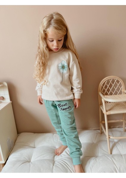 Yigit Butik Çiçek Baskılı Kız Çocuk Takım modelleri