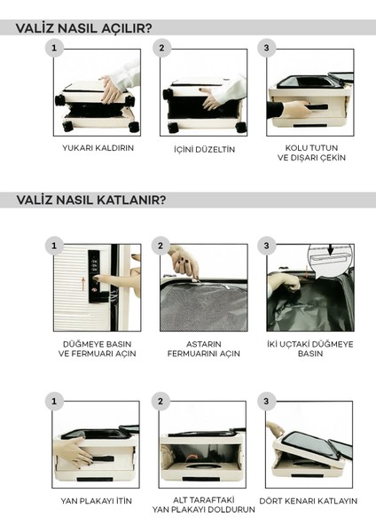 Katlanır Valiz Antrasit 20 Inç