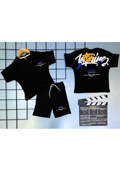 Yigit Butik Baskılı Şortlu Erkek Çocuk Takım