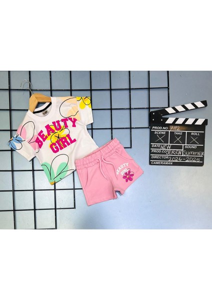 Çiçek Baskılı Şortlu Kız Çocuk Takım fiyatları
