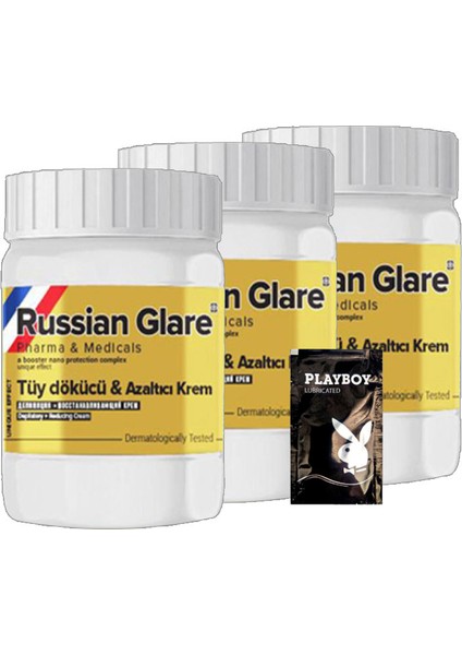Tüylere Krem XLNHE0344 Nano 3 Adet x 50 ml Rus Merhemi + Yanında Jel