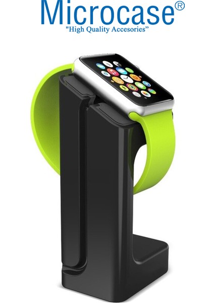 Apple Watch Series 10 42MM / 46 mm Için Masaüstü Şarj Standı Dock - AL3074 Siyah