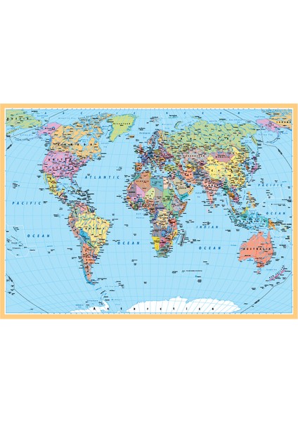 100 Parça Puzzle - World Map (Dünya Haritası)