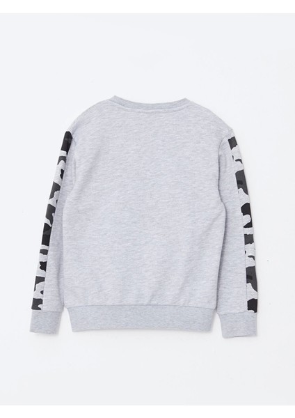 Lcw Kids Gri Bisiklet Yaka Baskılı Uzun Kollu Erkek Çocuk Sweatshirt fiyatları