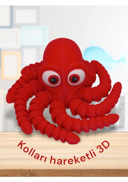Oyuncak Ahtapot (Büyük) Hareketli 20X20X6 cm 1 Adet