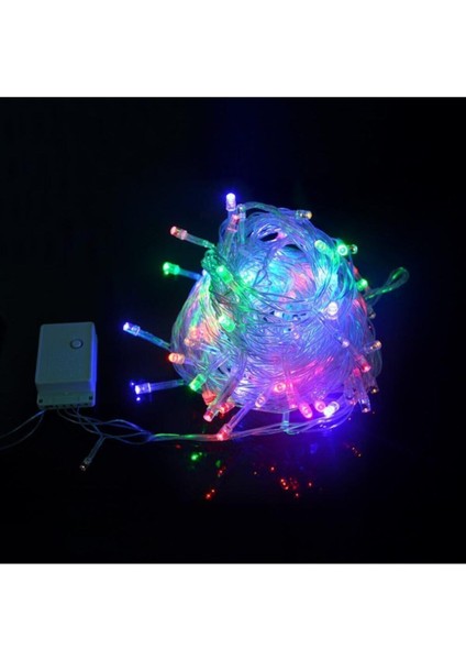100 Ledli Fişli Led, Dekor Lambası Animasyonlu 10M Rgb Yılbaşı Ağacı Işığı 10M