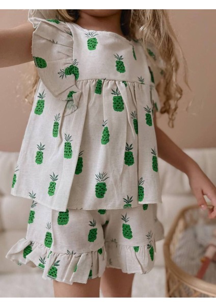 Yigit Butik Meyve Baskılı Şortlu Kız Çocuk Takım fiyatları