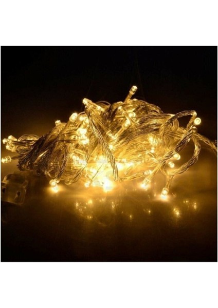 100 Ledli Fişli Led, Dekor Lambası 10M Günışığı Yılbaşı Ağacı Işığı 10M Fişli LED