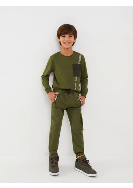 Lcw Kids Yeşil Beli Lastikli Baskılı Erkek Çocuk Jogger Eşofman Altı