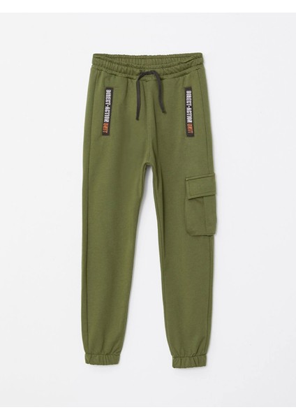 Lcw Kids Yeşil Beli Lastikli Baskılı Erkek Çocuk Jogger Eşofman Altı