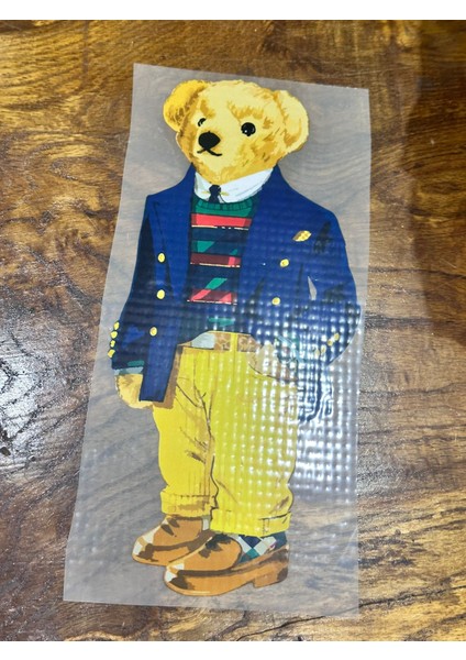 Ceketli Ütü Ile Yapışan Ayı Transfer Baskı Arma Tişört Kot Baskı 31X15 cm