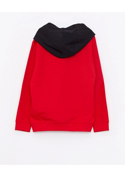 Lcw Kids Kırmızı Kapüşonlu Baskılı Uzun Kollu Erkek Çocuk Sweatshirt fiyatları