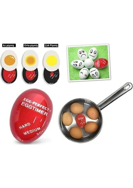Yumurta Zamanlayıcı Egg Timer Pişirme Haşlama Süresi Aparatı Zaman Ayarlamalı