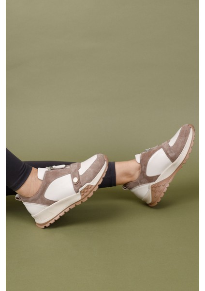 Robigo Kadın Hakiki Deri Bej Spor Ayakkabı fırsatları