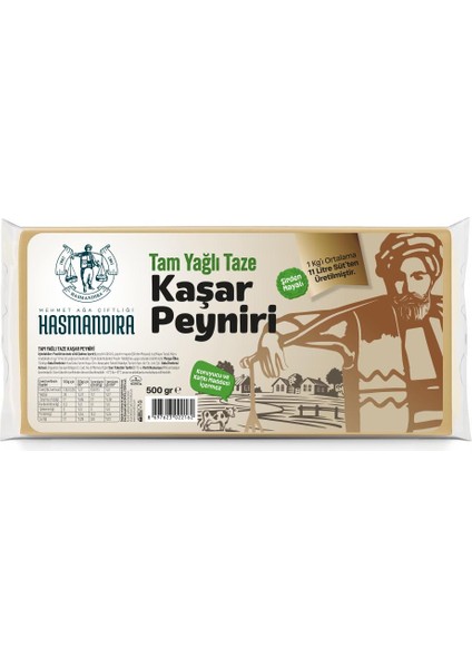 Tam Yağlı Kaşar Peyniri 500 gr