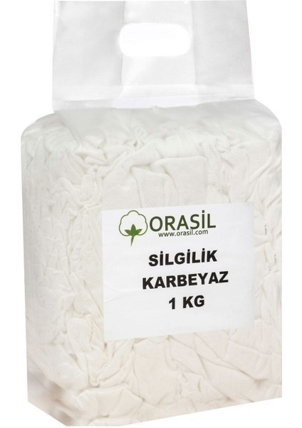 Silgi Bezi Silme Için Penye Parça Bez Kar Beyaz 40 x 40 cm 1 kg