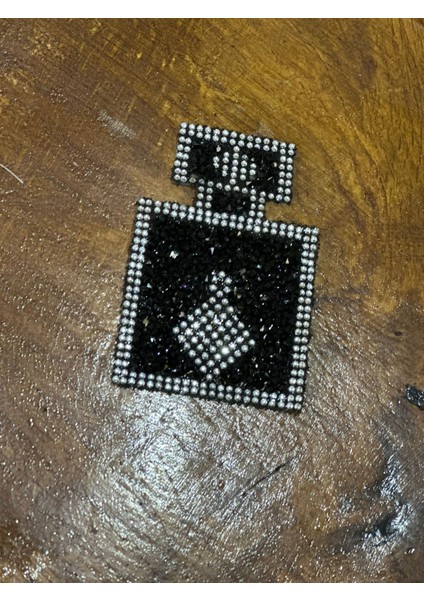 Ütü Ile Yapışan Parfüm Şişesi Arma Dikiş Aplike 9x6 cm