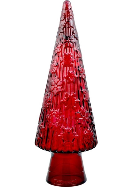 Cam Yılbaşı Ağacı Süsü 43 cm Kırmızı fırsatları