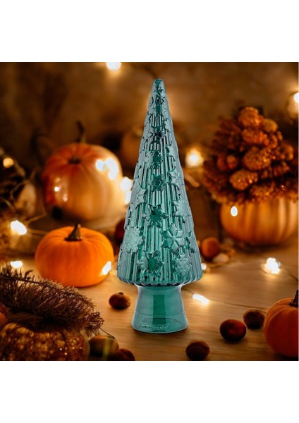 Cam Yılbaşı Ağacı Süsü 43 cm Yeşil