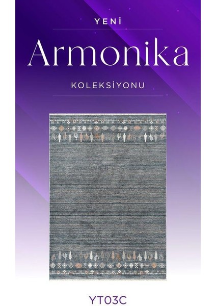 Armonika YT03C Lacivert Multi Antialerjik Yumuşak Dokulu Modern Etnik Halı fiyatları
