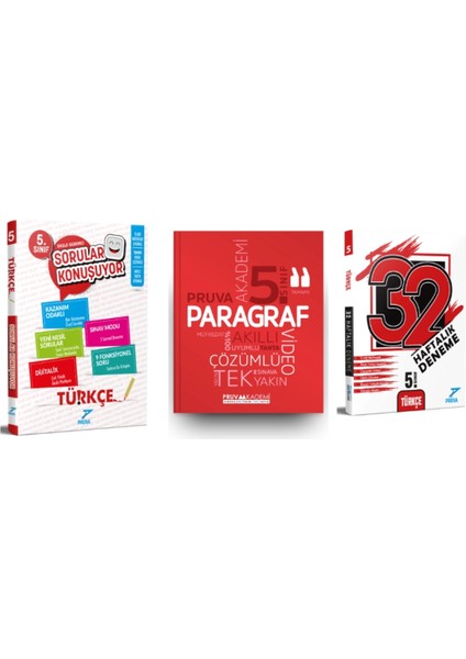 5.Sınıf Türkçe Sorular Konuşuyor / Paragraf Soru Bankası / 32 Hafta Türkçe Deneme