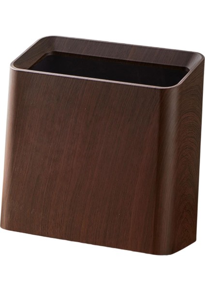 Ahşap Desenli Çöp Kutusu Kapaksız Şık Çok Amaçlı Çöp Kutusu Çöp Kutusu Kahverengi (Yurt Dışından) fiyatları