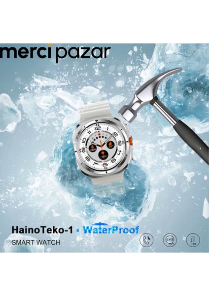 Haino Teko Germany 1 Waterproof Watch 10 Serisi Amoled Ekran Su Geçirmez 3 Kordonlu Akıllı Saat