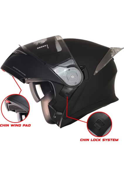 965 Çene Açılır Kask (Mat Siyah) fiyatları