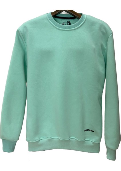 Erkek Bisiklet Yaka Fermuarlı 3 Iplik Şardonlu Sweatshirt