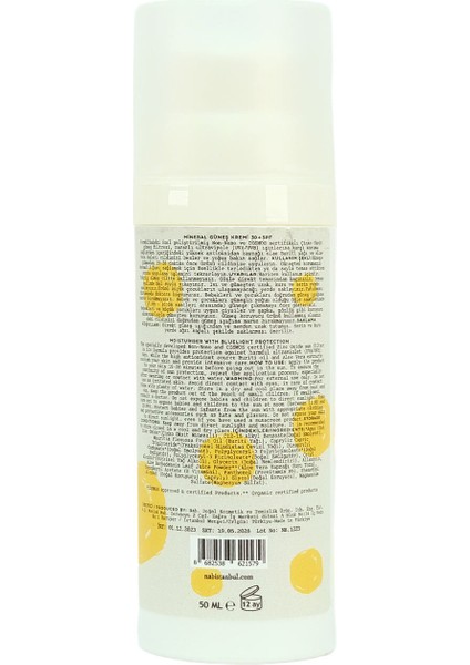 Mineral Güneş Kremi 30+ Spf 50 ml