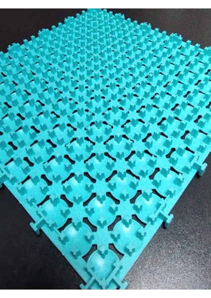 9 Adet 33 x 33 x 1,5 cm Ortopedik Plastik Yer Karosu, Geçkili Paspas, Islak Zemin Izgarası, Turkuaz Mavi modelleri