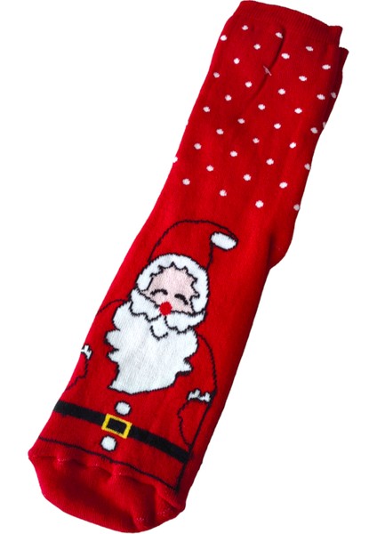 Yılbaşı Temalı Uzun Havlu Çorap Christmas Yeni Yıl