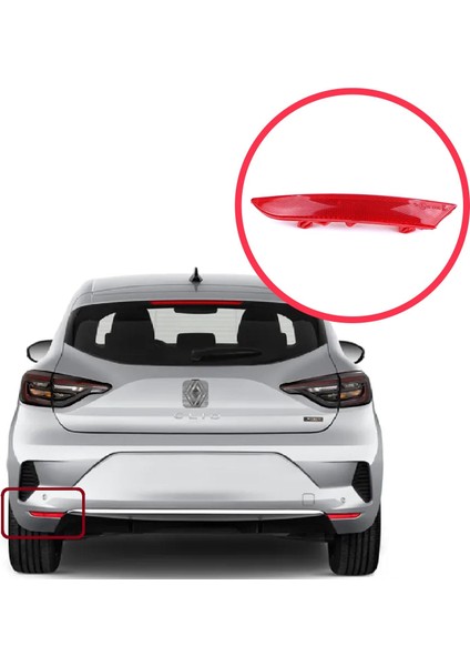 BSP1171-1 Renault Clio Mk5 Bf B7 2019-ON 265651206R Için Sol Arka Tampon Reflektörü modelleri