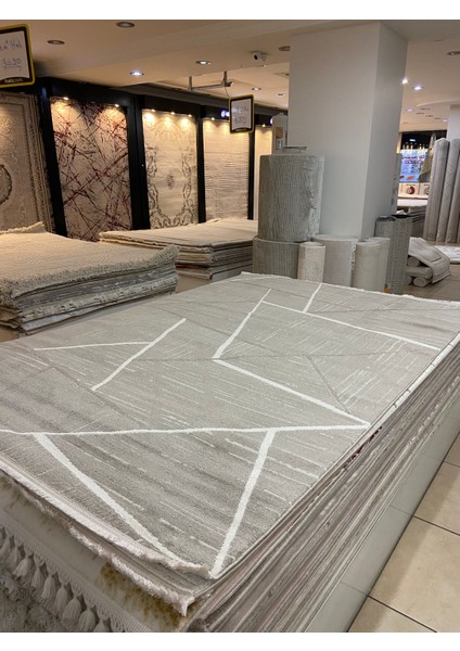 Karmen Halı Karmen Halı H01894 Cizgili Salon Halısı ( 160X230) -Bej fiyatları