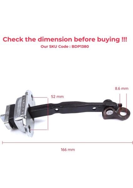 BDP1380 Toyota Camry Mk6 V4 XV40 2006-2012 6861033070 Için Ön Sağ Veya Sol Kapı Gergisi modelleri