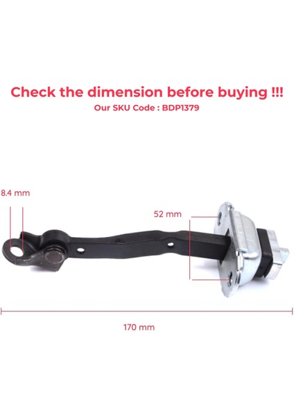 BDP1379 Toyota Camry Mk5 V3 XV30 2001-2006 6863033050 Için Arka Sağ Veya Sol Kapı Gergisi modelleri