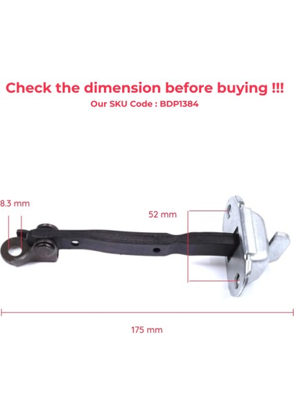 BDP1384 Toyota C-Hr Mk1 X1 AX10 AX50 2016-2024 68630F4010 Için Arka Sağ Veya Sol Kapı Gergisi modelleri