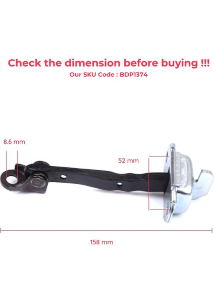 BDP1374 Toyota Rav4 Mk4 XA40 A4 2012-2019 6861042051 Için Ön Sağ Veya Sol Kapı Gergisi modelleri