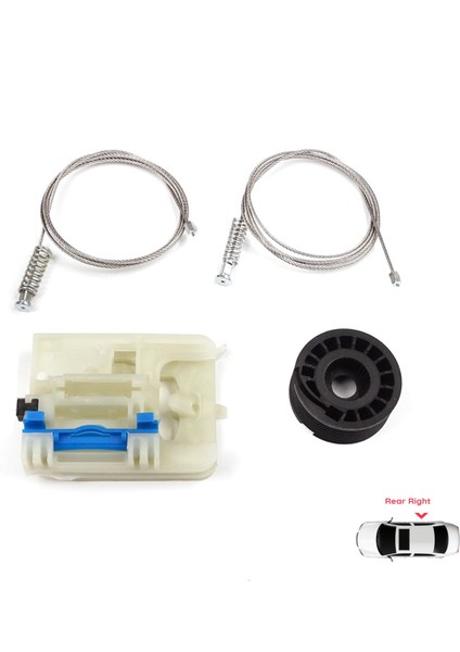 BWR5506 Fiat Egea Tipo Mk2 356 357 2015-ON 4/5 Kapı Için Elektrikli Sağ Arka Kapı Cam Kriko Tamir Seti