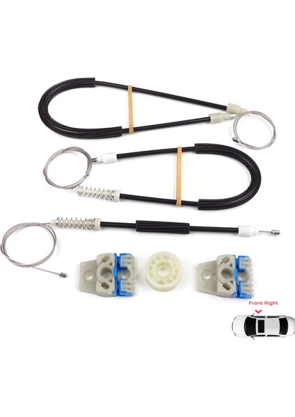 BWR5509 Vw Passat B7 362 365 2010-2014 cc A32 A33 2011-2020 Için Elektrikli Ön Sağ Cam Kriko Tamir Seti