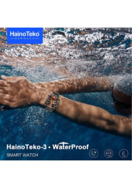 Haino Teko-3 Waterproof Amoled Ekran Su Geçirmez 3 Kordonlu Erkek Akıllı Saat