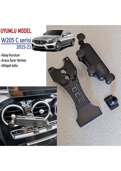 W205 Telefon Tutucu - W205 Özel Aparatlı Telefon Tutucu