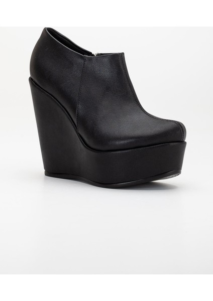 Gloria Siyah Cilt Dolgu Taban Platform Bot 12 cm
