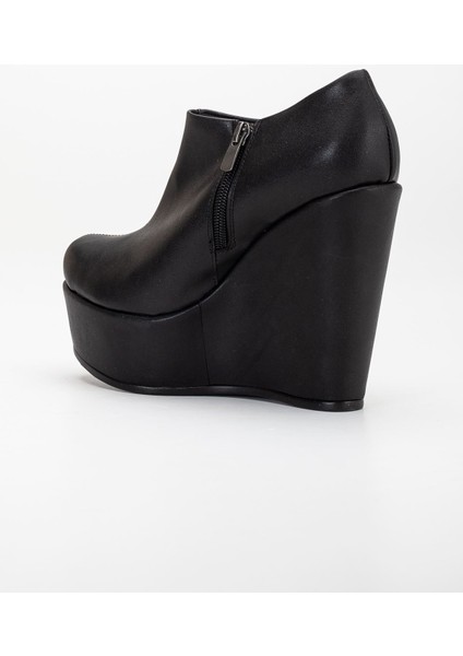 Gloria Siyah Cilt Dolgu Taban Platform Bot 12 cm